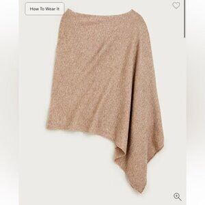 J.Crew Cashmere-wool blend poncho Hthr Birch